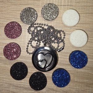 Kör nyaklánchoz és kulcstartóhoz csillogó filckorong