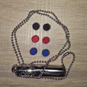 Henger nyaklánchoz sötét filckorong